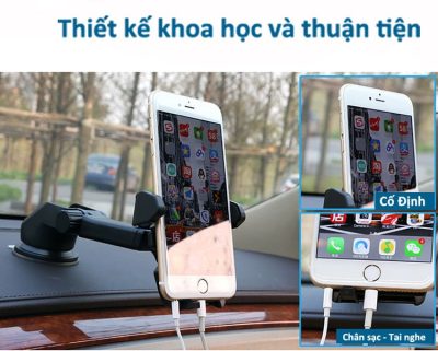 Giá đỡ diện thoại xoay 360 đô đa năng cho ô tô